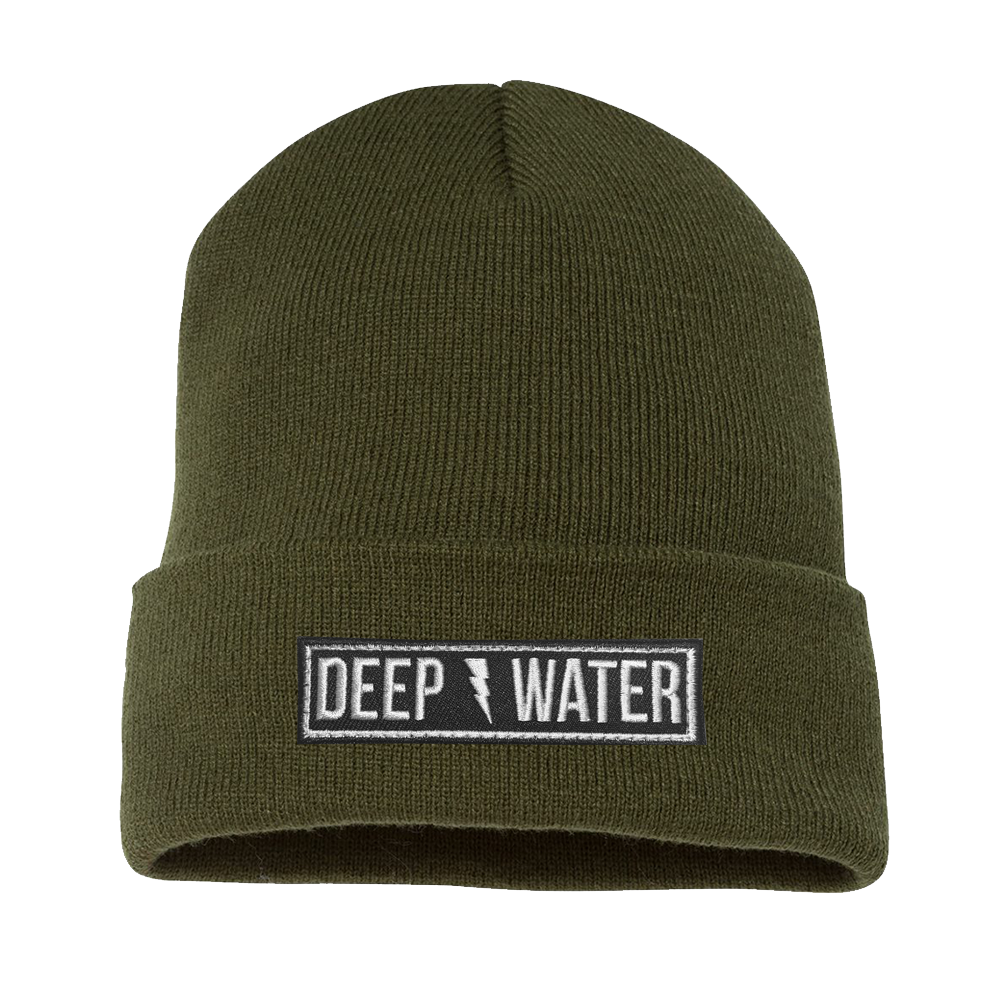 "Thunderstruck" Olive Beanie