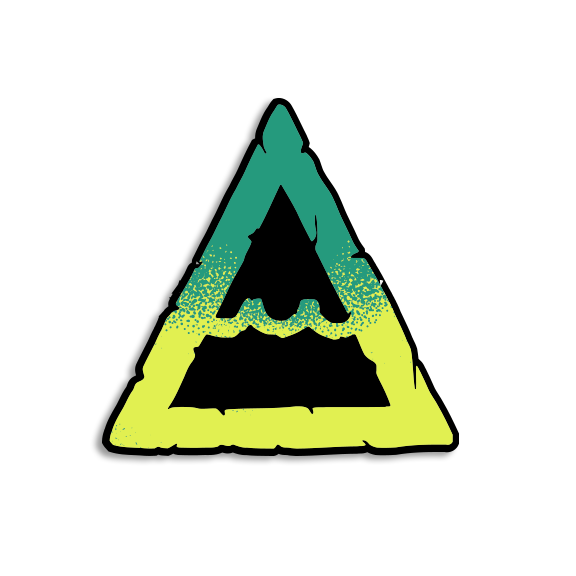 Lemon Lime Triangle Logo - 3" Sticker