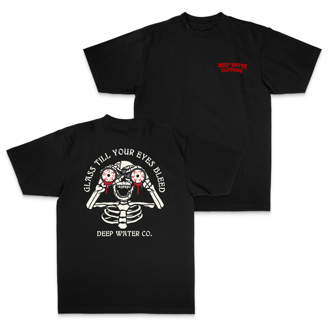 "Glass Til Your Eyes Bleed" Black Shirt