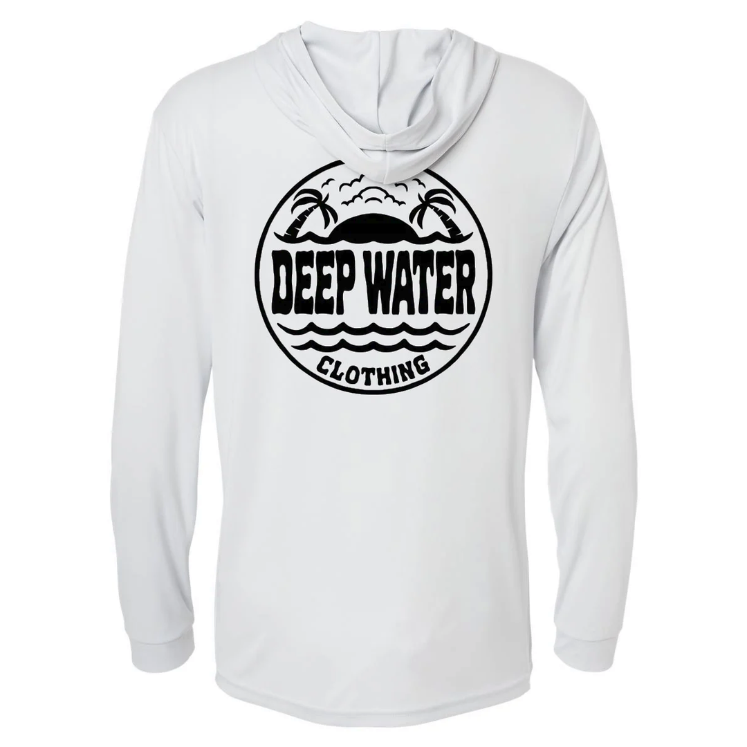 UPF Hooded Long Sleeve Shirts - Grey