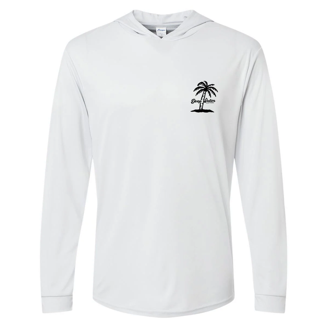 UPF Hooded Long Sleeve Shirts - Grey