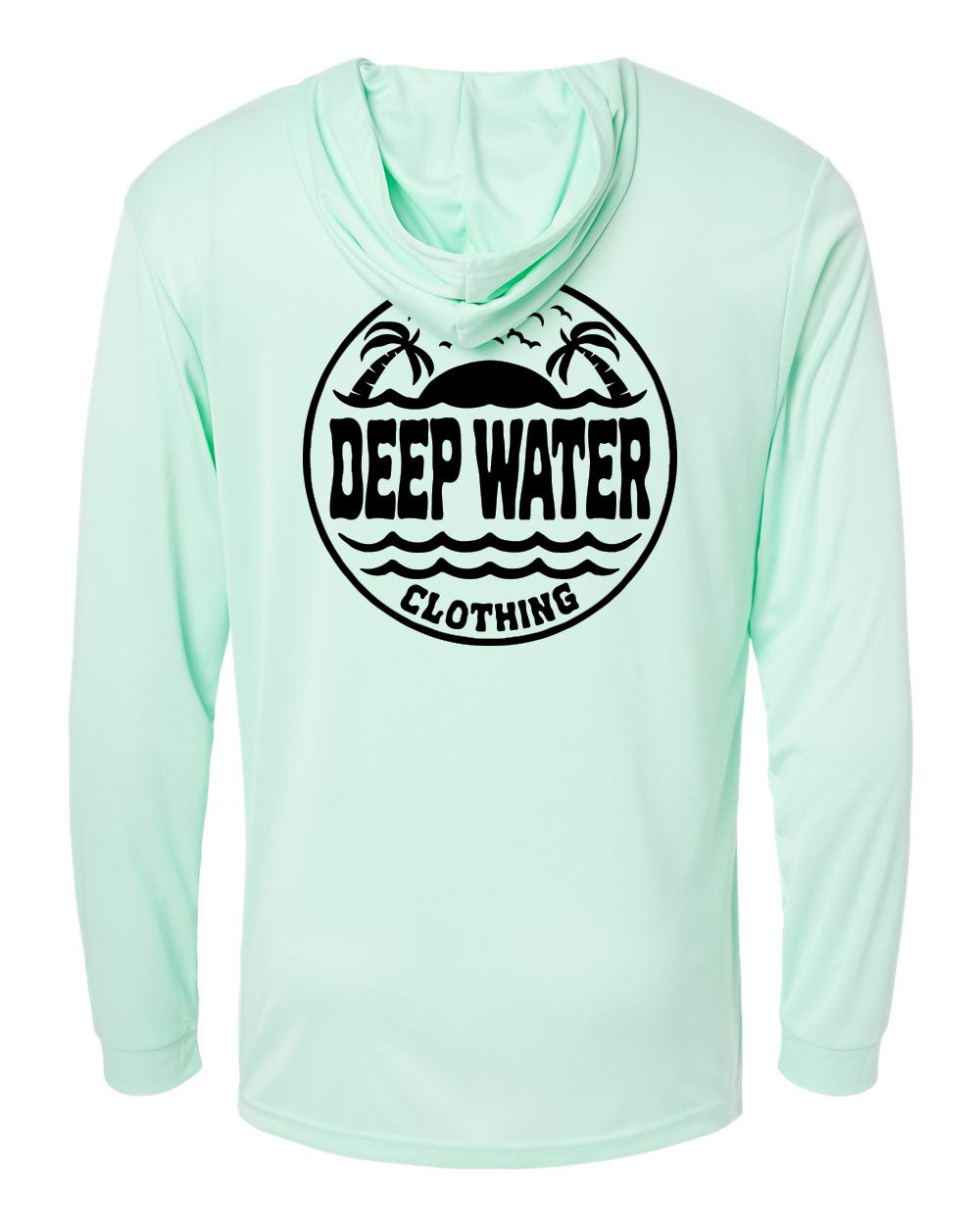 UPF Hooded Long Sleeve Shirts - Mint