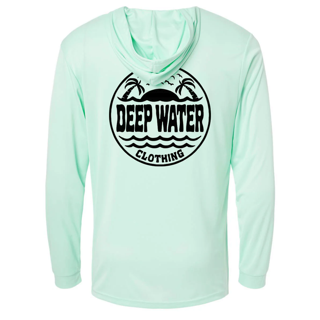 UPF Hooded Long Sleeve Shirts - Mint