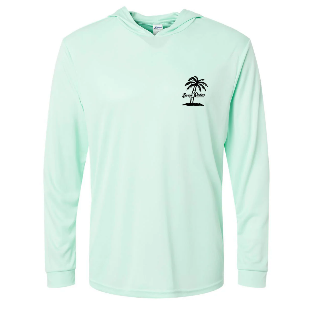 UPF Hooded Long Sleeve Shirts - Mint
