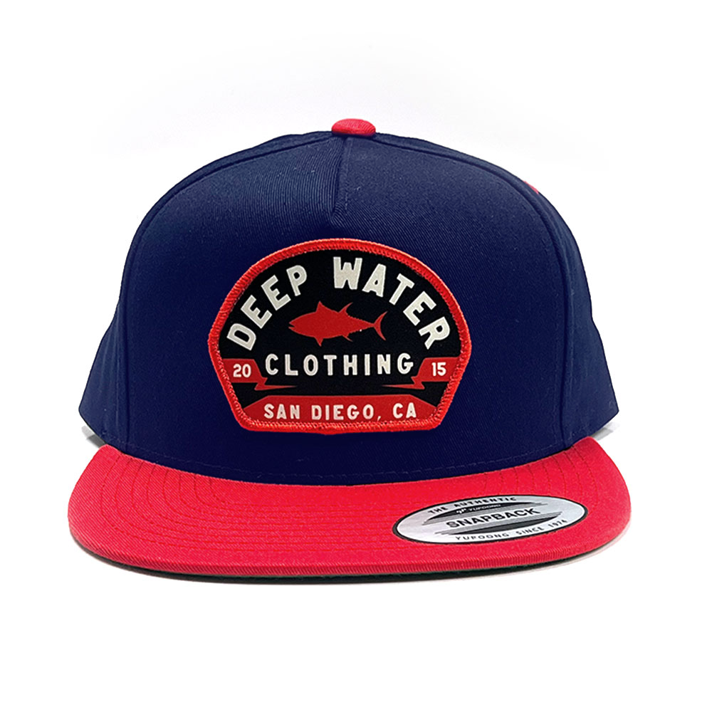 "Tuna Patch" 2 Tone Red & Navy Snapback