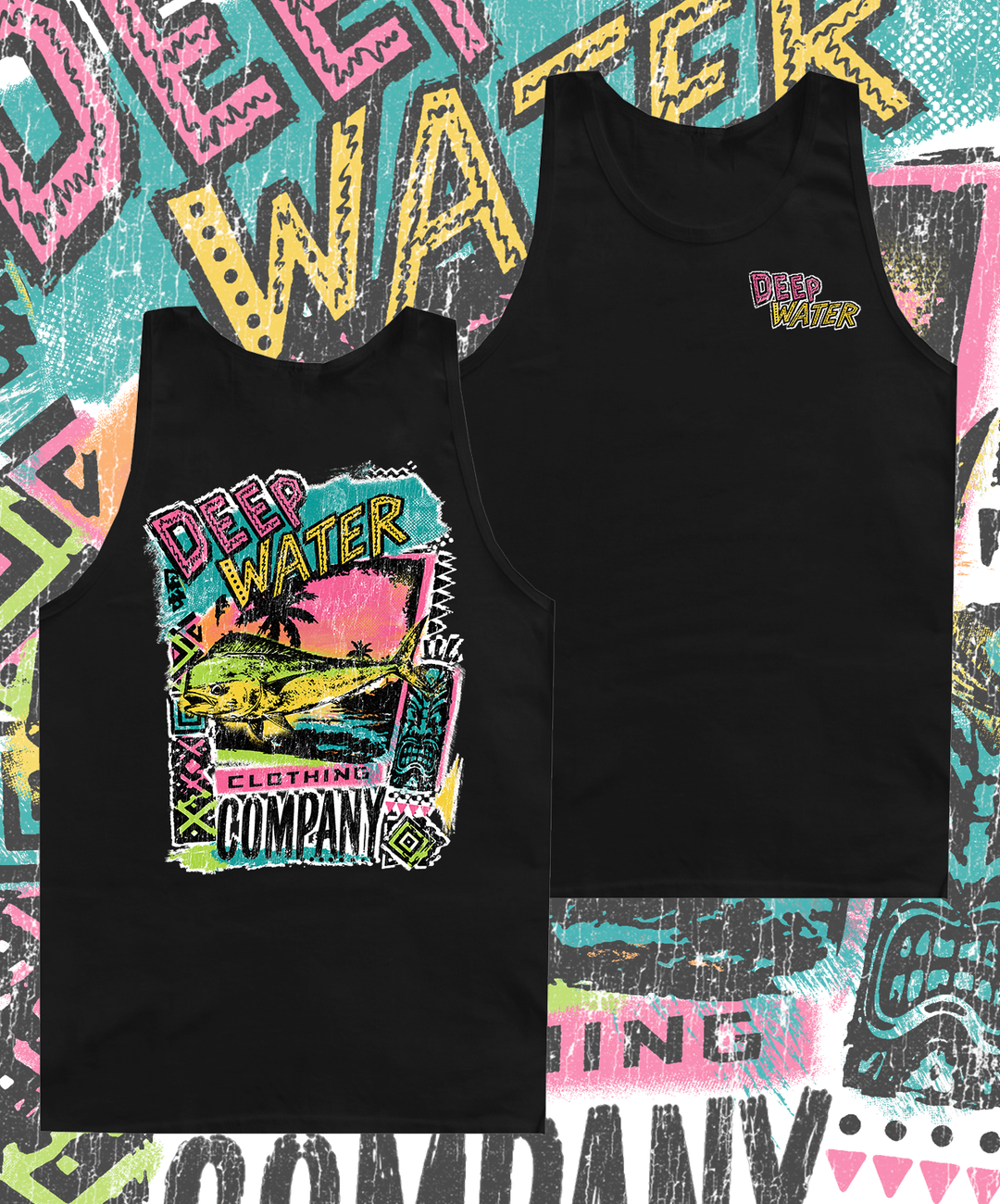 Neon Mahi - Black Tank