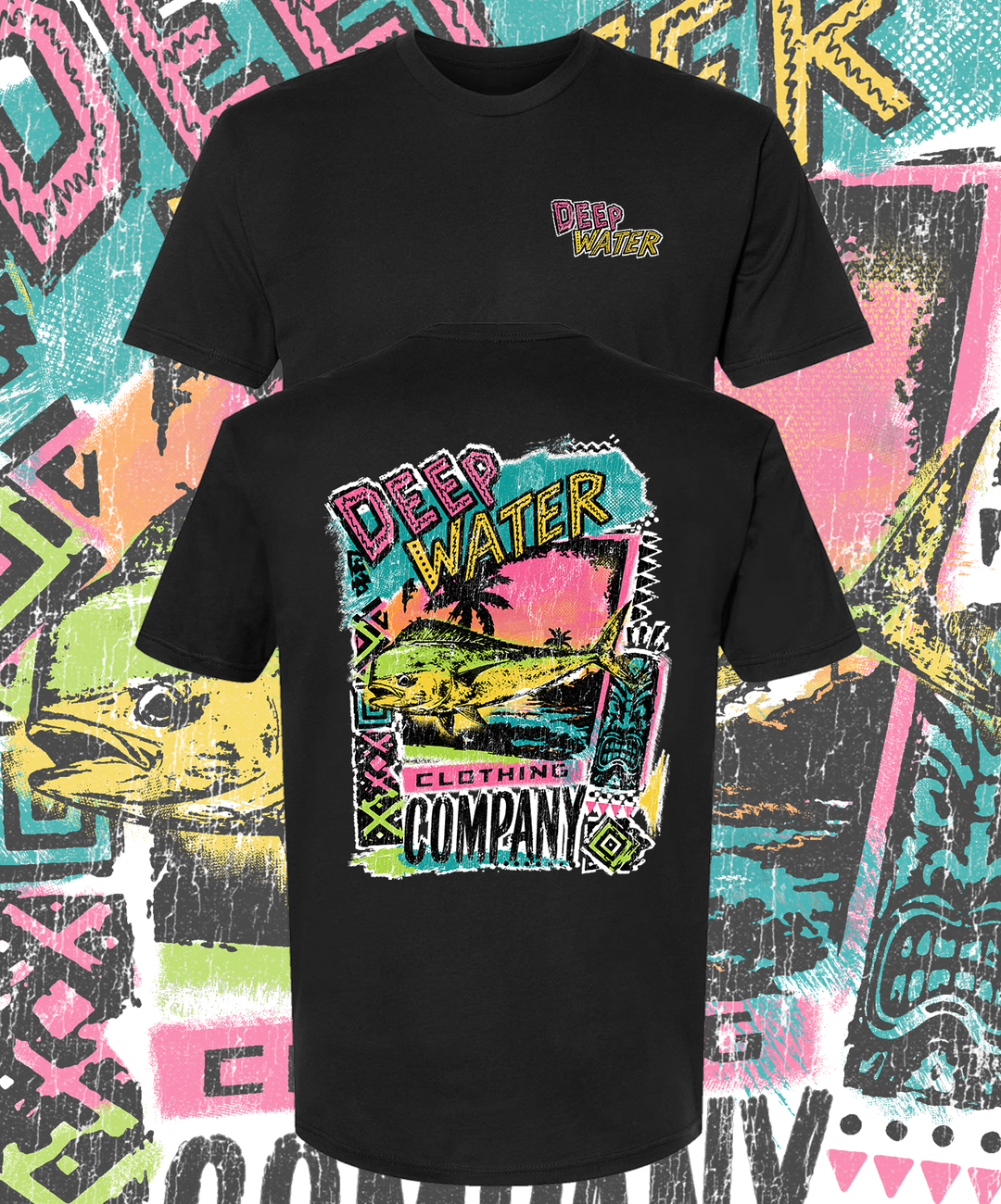 Neon Mahi - Black Tee