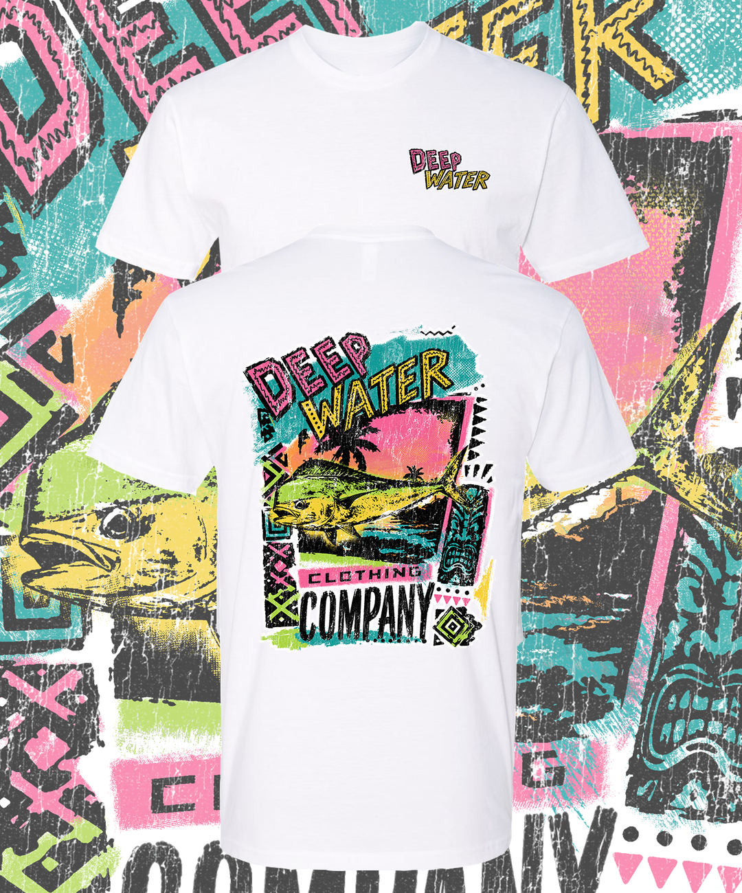 Neon Mahi - White Tee