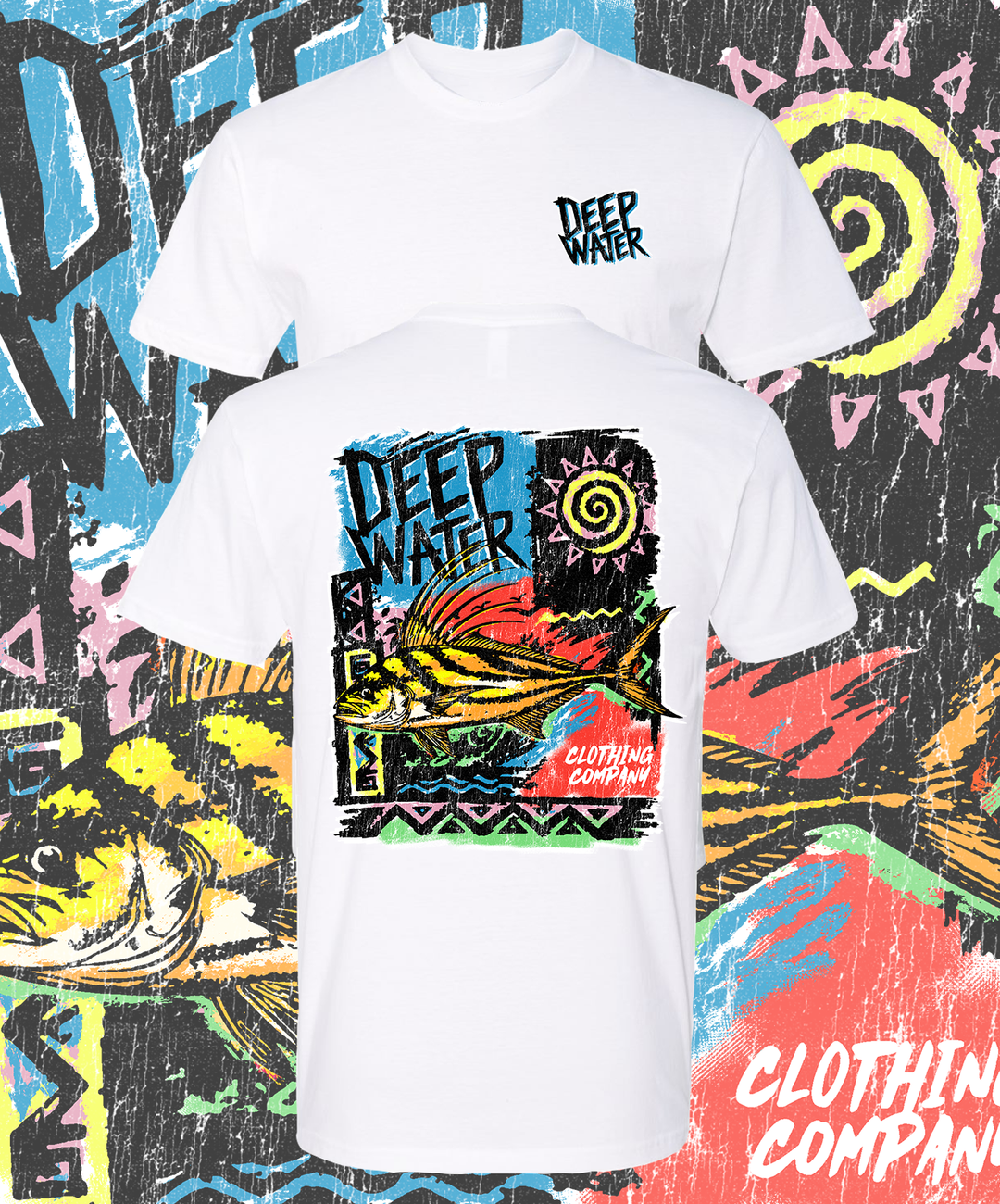 Neon Rooster - White Tee