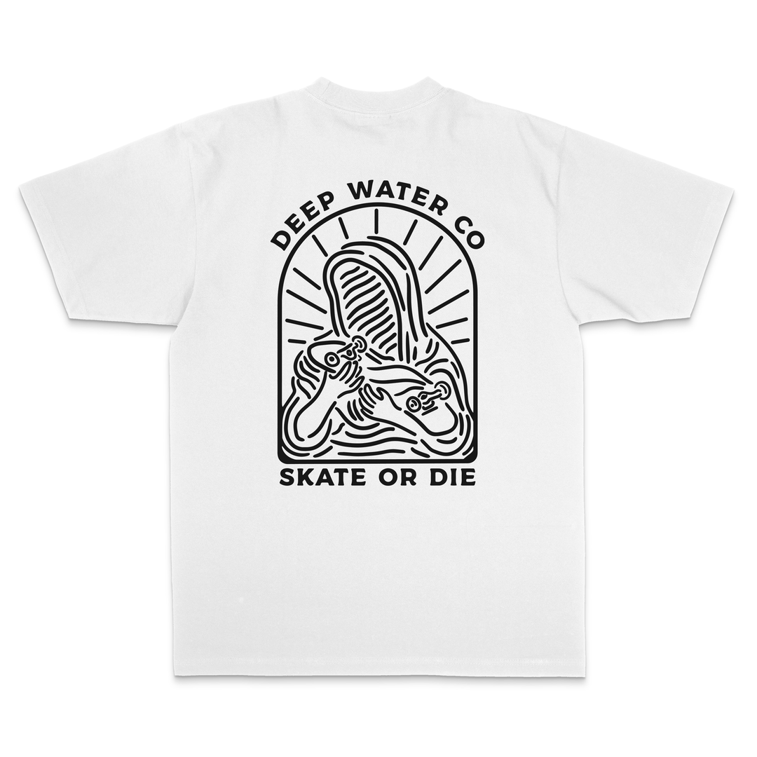 "Skate Or Die" White Shirt