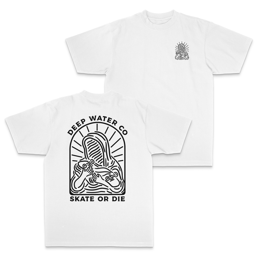 "Skate Or Die" White Shirt