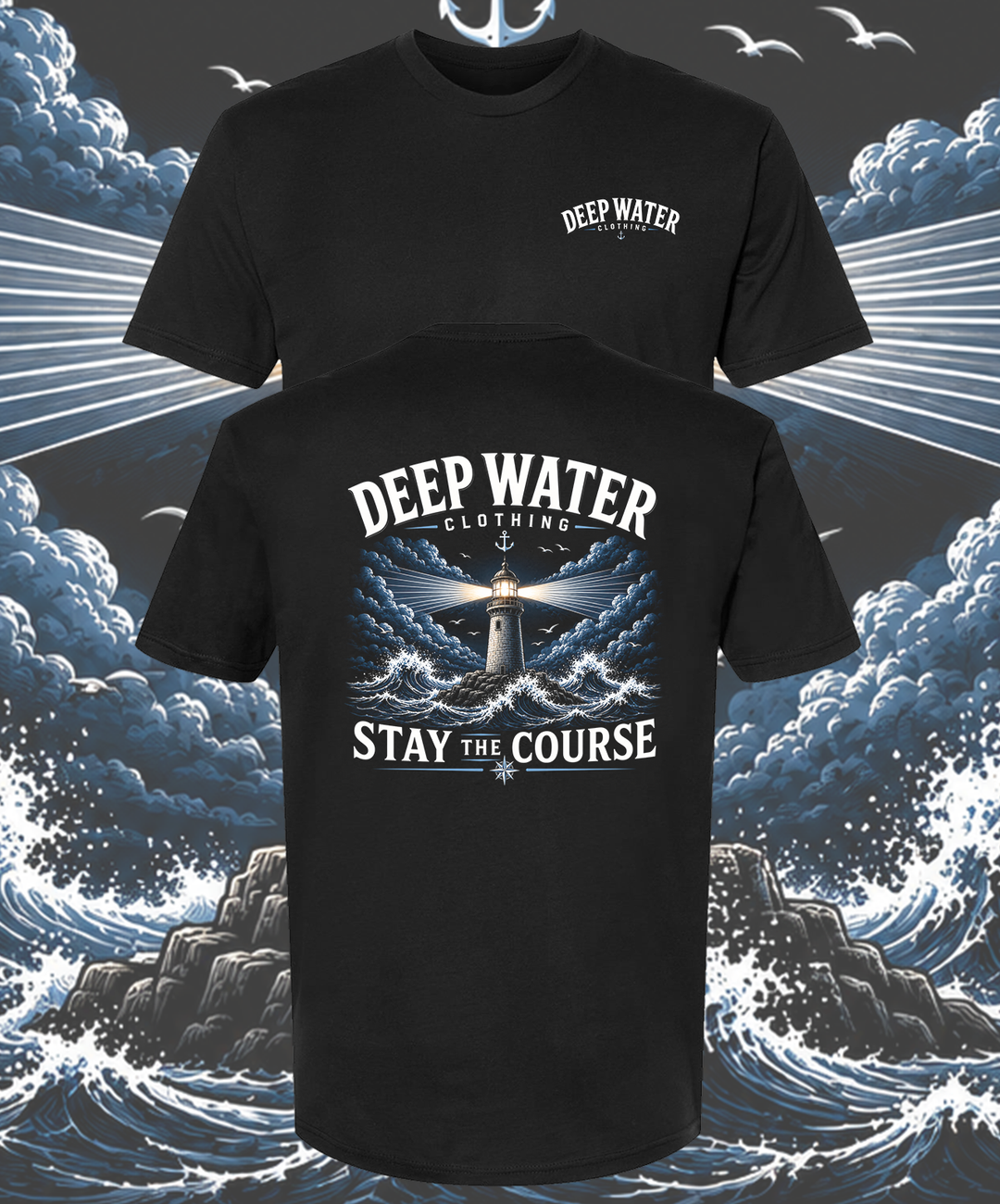 Stay The Course - Black Tee