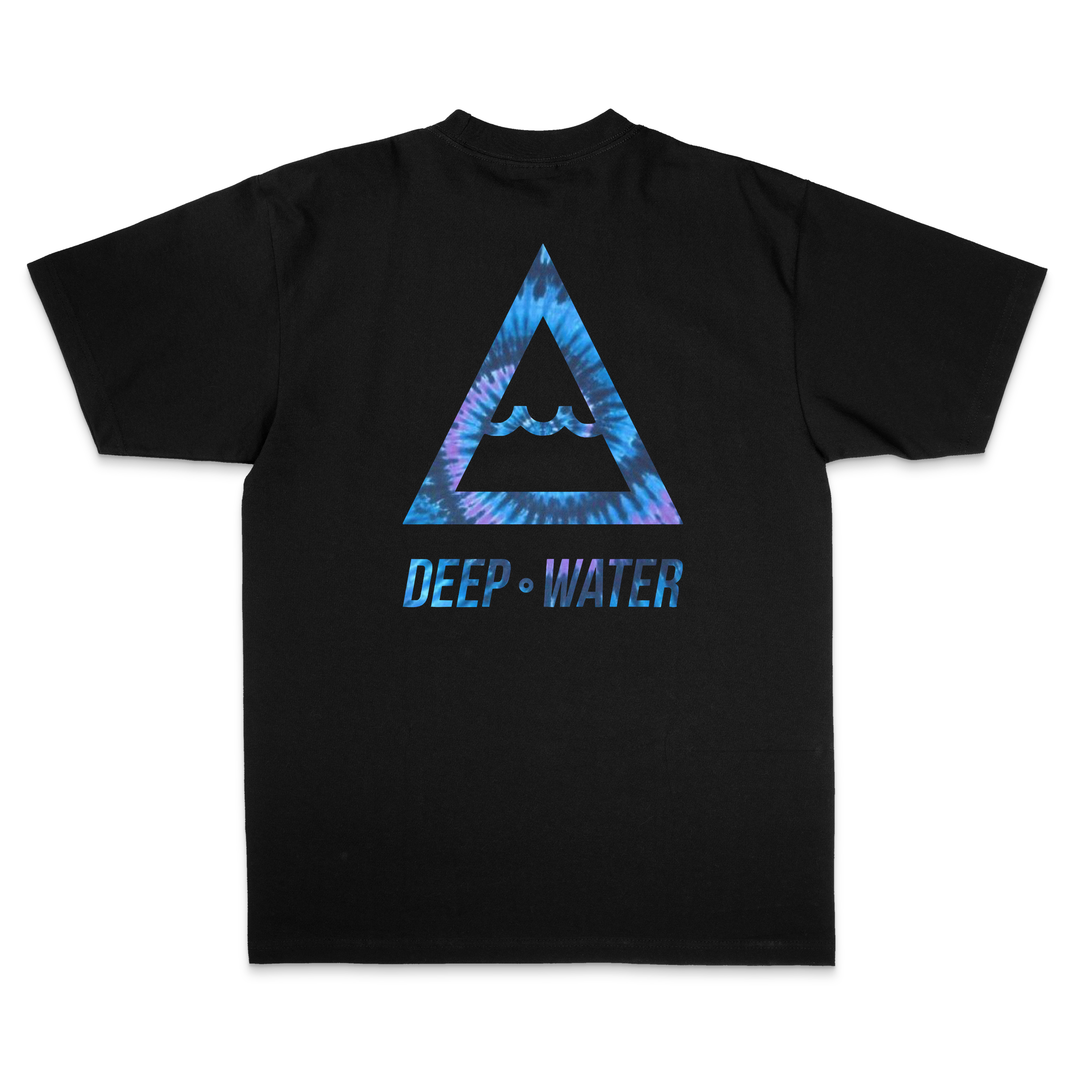 "Triangle Tie Dye" Black Shirt