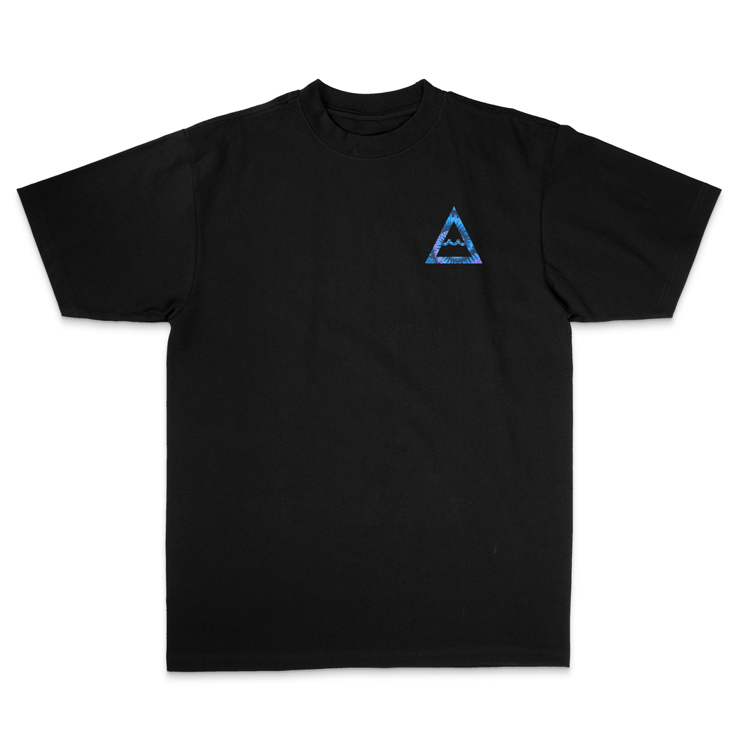 "Triangle Tie Dye" Black Shirt