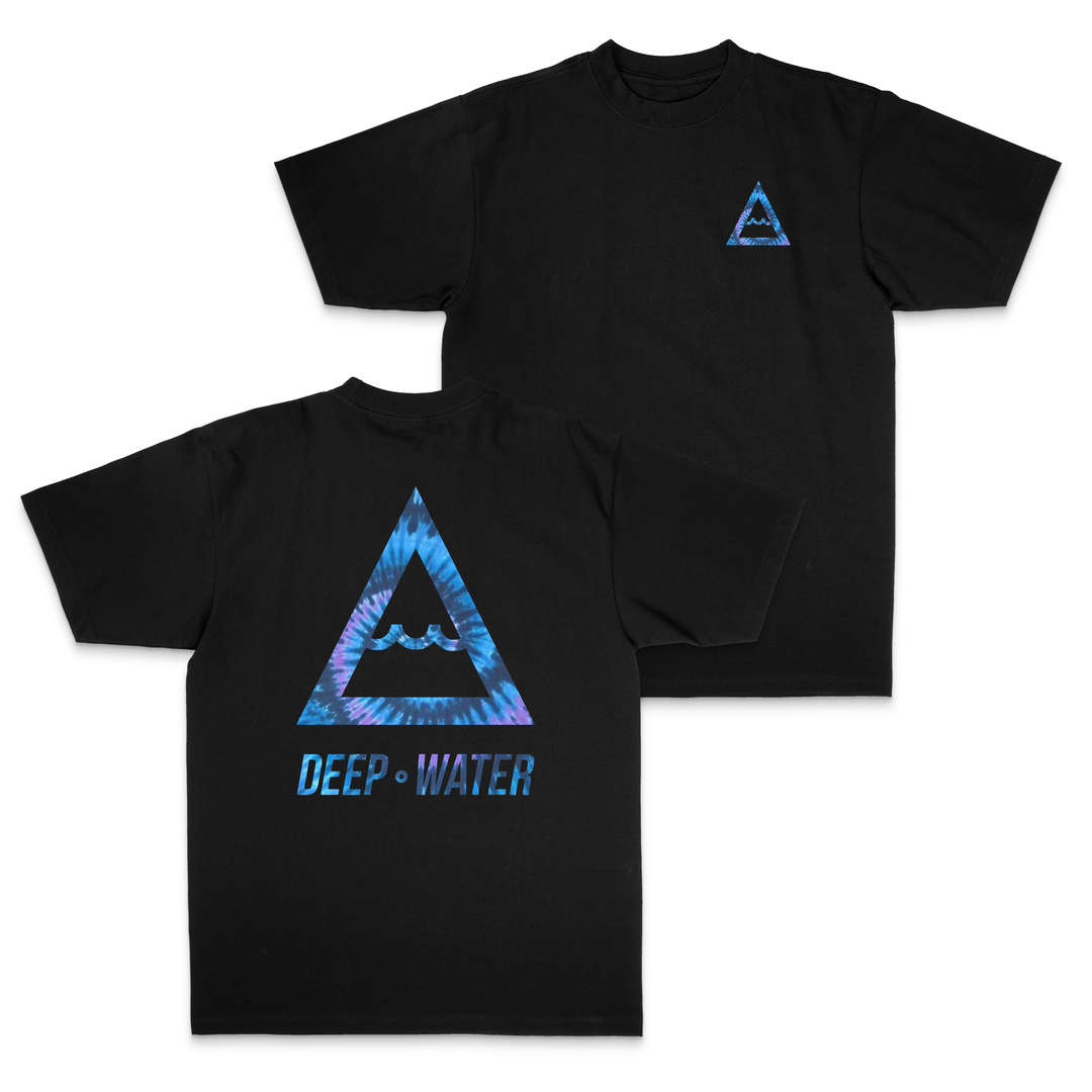 "Triangle Tie Dye" Black Shirt