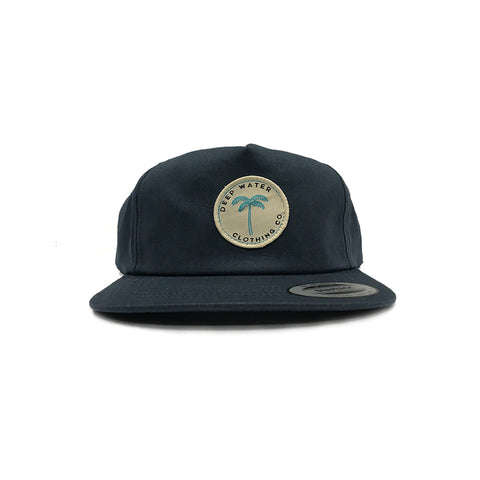 "Paradise" Navy Unstructured Snapback