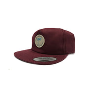 "Paradise" Maroon Unstructured Snapback