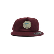 "Paradise" Maroon Unstructured Snapback