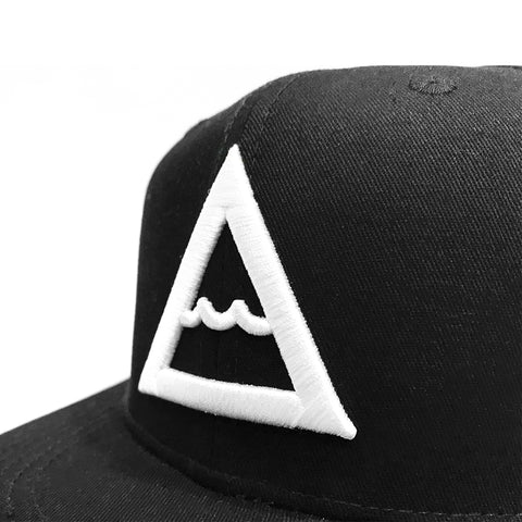 "PINNACLE" Black 3D Embroidered Snapback