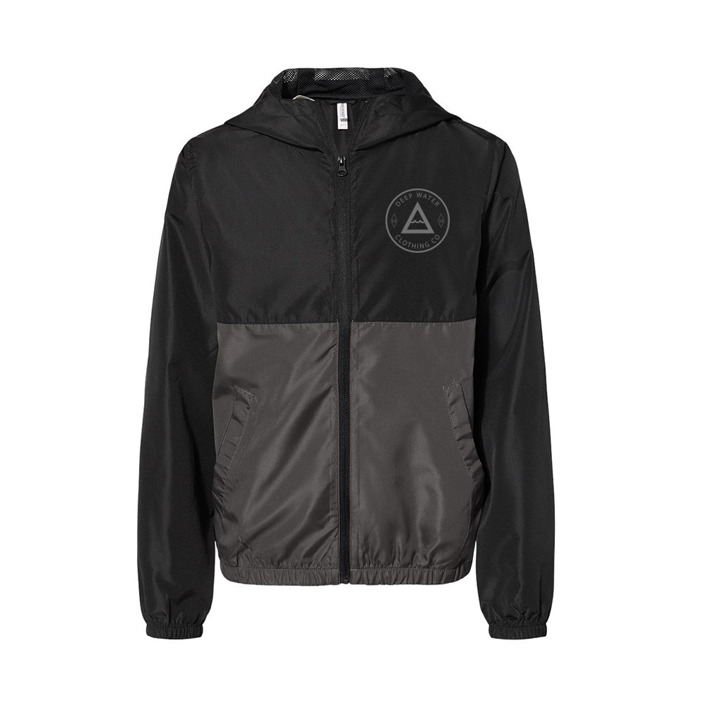 "OG" Youth Black & Grey Full-Zip Windbreaker Jacket