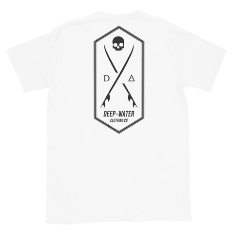 "Surf Diamond II" White Short-Sleeve T-Shirt